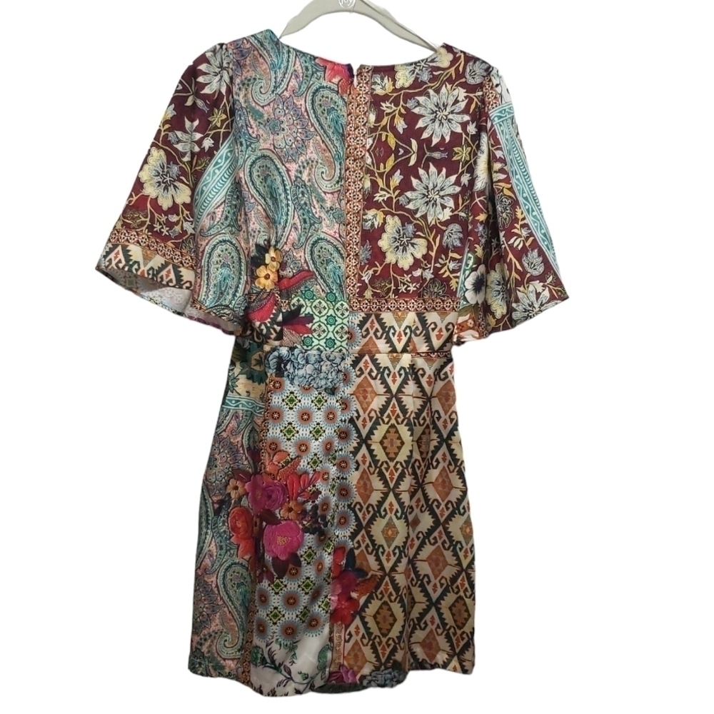 Zara PATCHWORK PRINT DRESS, SIZE S - Picture 4 of 15